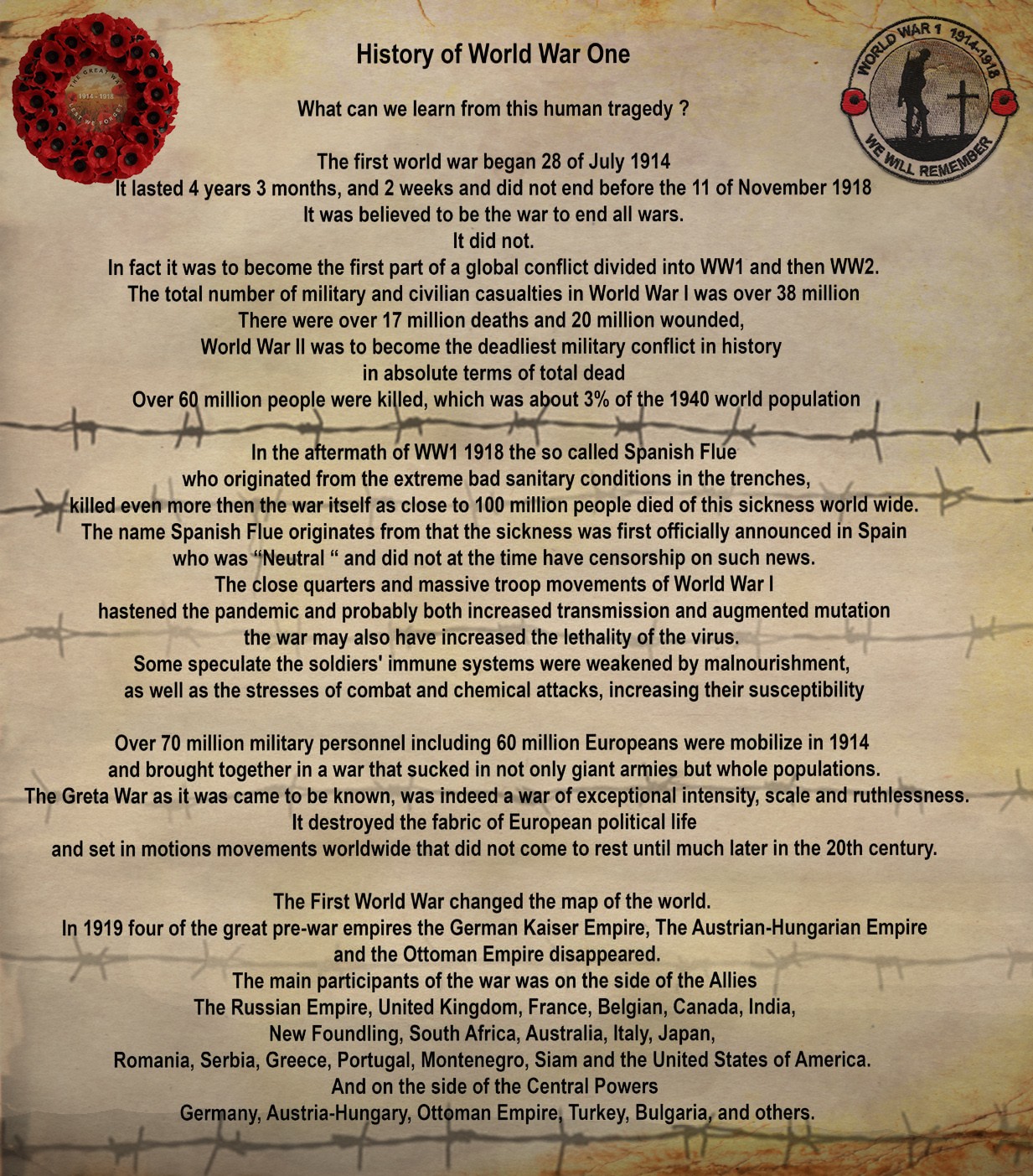   text WW1 part 2 